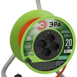 Удлинитель на катушке 4х20м с заземл. RP-4e-3x1.5-20m ПВС 3х1.5 Эра Б0056101