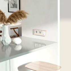 Выключатель двухклавишный проходной (Hammer белый) W1222001