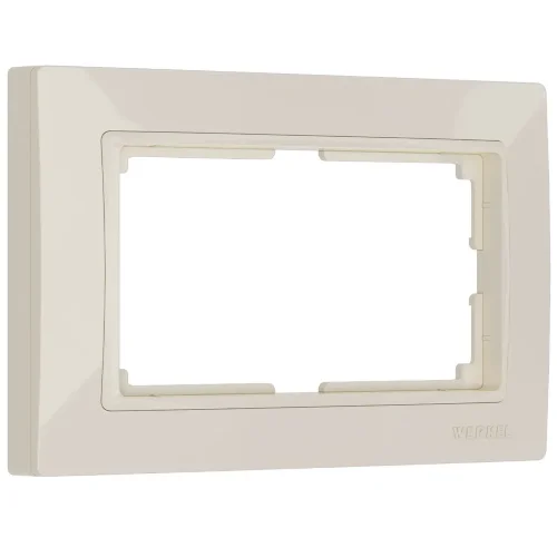 Рамка из поликарбоната для двойной розетки Snabb Basic слоновая кость W0082003 - фото