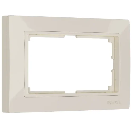Рамка из поликарбоната для двойной розетки Snabb Basic слоновая кость W0082003 - фото
