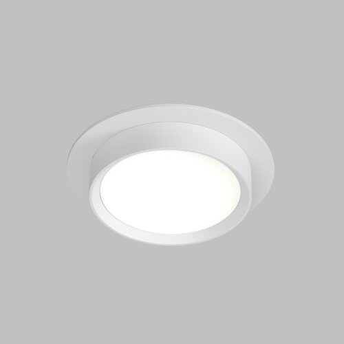 DK2090-WH Встраиваемый светильник FLAT, IP 20, до 15 Вт, GX53, LED, белый, алюминий.