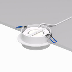 Встраиваемый светильник FLAT, IP 20, до 15 Вт, GX53, LED, белый, алюминий, Denkirs DK2090-WH