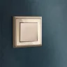 Выключатель одноклавишный проходной (шампань) W1112011 - фото 2