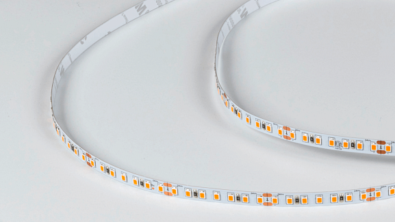 Светодиодная лента LUX для мясных продуктов, 2835, 140 LED/м, 14,4 Вт/м, 24В, IP33, Теплый белый (1800-2000K), DSG2140-24-MT-33. Фото 2