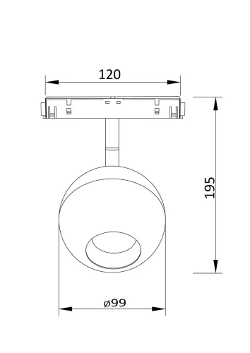 Трековый светильник Шар / Ball S35 4000K 15Вт (Черный) TR028-2-15W4K-B - фото 2
