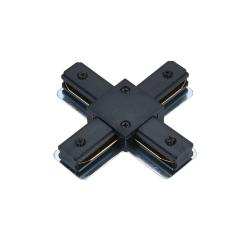 Коннектор X-тип XRB-BL для шинопровода RB черный IN HOME