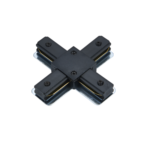 Коннектор X-тип XRB-BL для шинопровода RB черный IN HOME - Фото