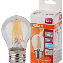 Лампа светодиодная филаментная 5W 4000K (=60W) E27 | Шарик | LED Star 2Y FILAMENT | - OSRAM