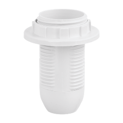 Патрон WOLTA WLH-009  E14 с кольцом, пластиковый, белый