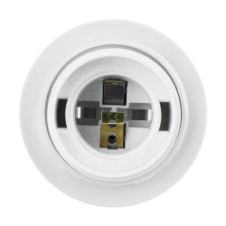 Патрон WOLTA WLH-009  E14 с кольцом, пластиковый, белый