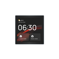 Панель управления умным домом 4? (Wi-Fi / Zigbee / Bluetooth, Tuya / Smart Life), алюминий + закалённое стекло, цвет чёрный, Denkirs DK7405-BK