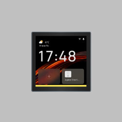 Панель управления умным домом 4? (Wi-Fi / Zigbee / Bluetooth, Tuya / Smart Life), алюминий + закалённое стекло, цвет чёрный, Denkirs DK7405-BK