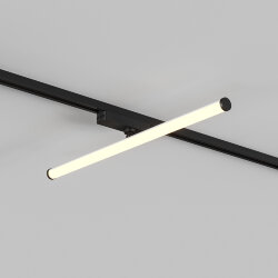 Поворотный однофазный трековый светильник STROM со светодиодом L600mm 220V 15W 150° 3000K IP20 черный алюминий/акрил, Denkirs DK6638-BK