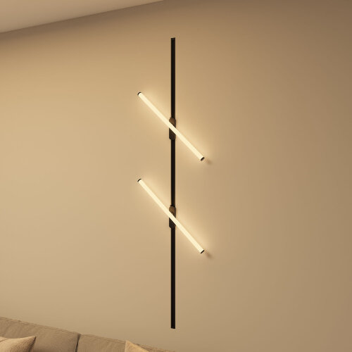 DK6638-BK Поворотный однофазный трековый светильник STROM со светодиодом L600mm 220V 15W 150° 3000K IP20 черный алюминий/акрил. Фото 6