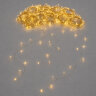 ULD-C3030-900-DTA-RC WW IP44 DEWDROP Занавес светодиодный Капли росы, 3x3м, 900 светодиодов, Теплый белый свет, Провод прозрачный - фото 1