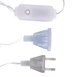 ULD-C3030-900-DTA-RC WW IP44 DEWDROP Занавес светодиодный Капли росы, 3x3м, 900 светодиодов, Теплый белый свет, Провод прозрачный
