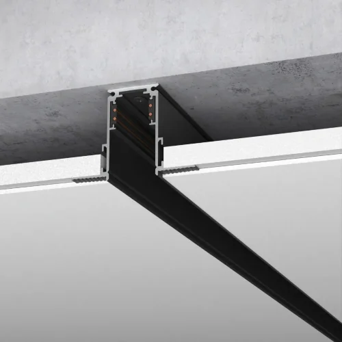 Slim Magnetic Шинопровод встраиваемый черный (3м) 85128/00 85128/00 - фото