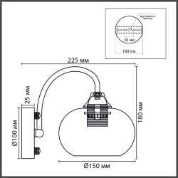 Бра «LUMION» 8323/1W, серия: LARINA (крепление на планке) - -
