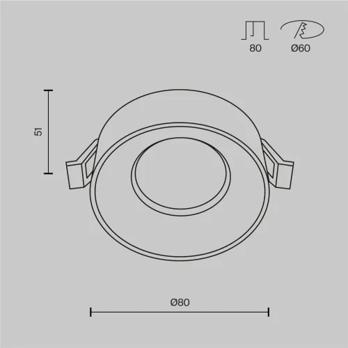 Встраиваемый светильник Pauline GU10 1x10Вт (Белый) - фото 2