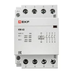 Контактор модульный КМ 63А 4NО 3 мод. 184-253В EKF km-3-63-40