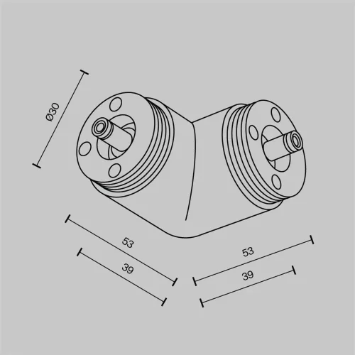 Угловой коннектор для системы Shelf без ввода питания (Черный) - фото 8