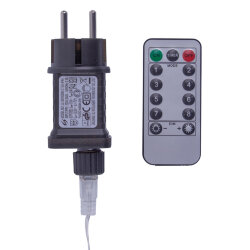 ULD-C3030-820-DTA-RC WH IP44 Занавес светодиодный, 3х3м, 820 светодиодов, Белый свет, Пульт ДУ в-к, Провод прозрачный, TM Uniel