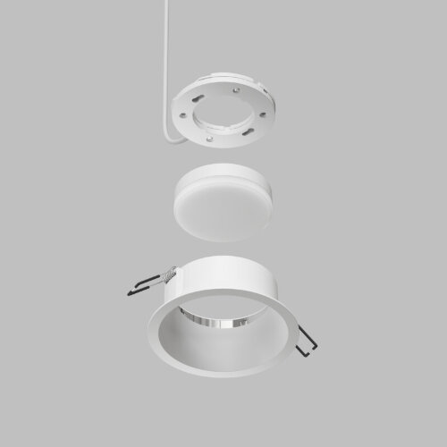 DK2155-WH Встраиваемый светильник INER, до 15 Вт LED, GX53, IP20, алюминий, белый. Фото 3