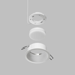 Встраиваемый светильник INER, до 15 Вт LED, GX53, IP20, алюминий, белый, Denkirs DK2155-WH