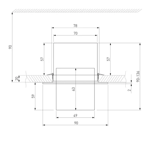 Встраиваемый точечный светодиодный светильник 9917 LED 10W 4200K белый матовый - фото 6