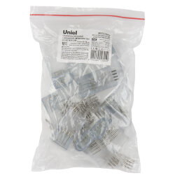 UTC-K-24-N22 CLEAR 010 POLYBAG Соединитель контактный L-образный для светодиодных лент ULS-N22 RGB NEON 220В, 10x18мм, 4 контакта, Цвет прозрачный, 10 штук в пакете, TM Uniel