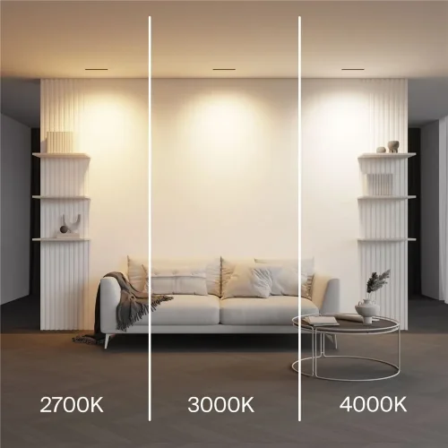 Встраиваемый светильник Parete 2700K-4000K 12Вт 70° (Черный) - фото 5