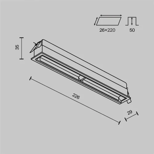 Встраиваемый светильник Parete 2700K-4000K 12Вт 70° (Черный) - фото 8