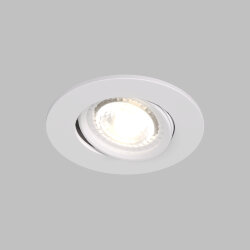 Встраиваемый светильник, IP 20, 10 Вт, GU5.3, LED, белый, пластик, Denkirs DK3020-WH