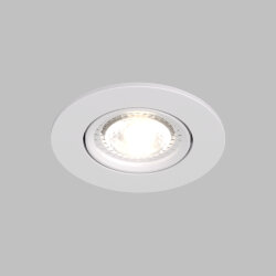 Встраиваемый светильник, IP 20, 10 Вт, GU5.3, LED, белый, пластик, Denkirs DK3020-WH