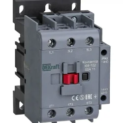 Контактор КМ-102 3п 50А кат. 230В AC 1НО+1НЗ AC-3 AC-4 DEKraft 22007DEK