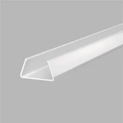 Пластиковый профиль для гибкого неона 13x13мм 1м (Белый)