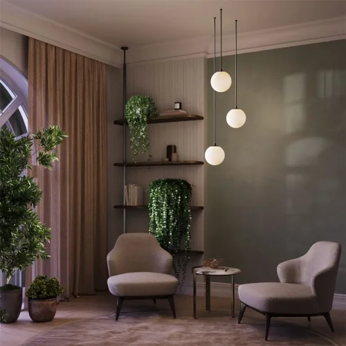 Подвесной светильник LUNA 3000K 1x5Вт 360° (Черно-белый) - фото 7