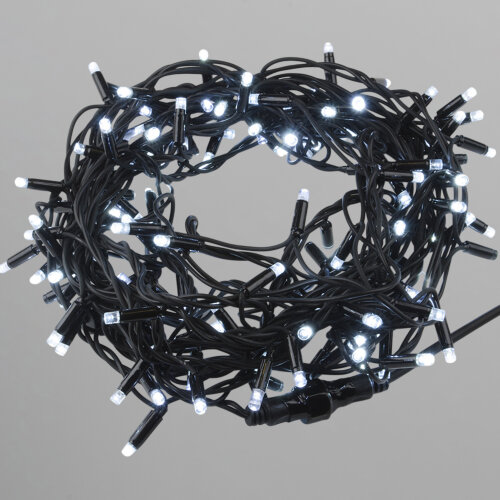 ULD-F90PRO S10M-100-TBK WH Гирлянда светодиодная, 10м, без вилки, С эффектом мерцания, Соединяемая, 100 светодиодов, Белый свет 6000K, IP67, Провод черный - фото 1