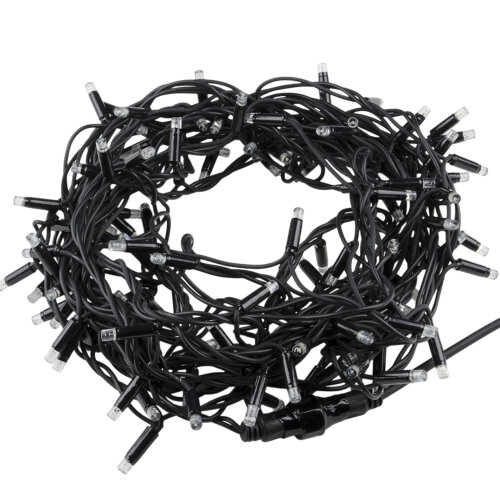 ULD-F90PRO S10M-100-TBK WH Гирлянда светодиодная, 10м, без вилки, С эффектом мерцания, Соединяемая, 100 светодиодов, Белый свет 6000K, IP67, Провод черный - фото 2