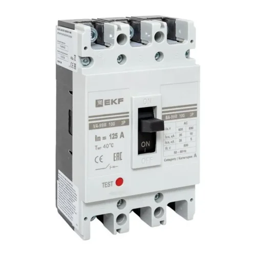 Выключатель автоматический 3п 100/125А 35кА ВА-99М PROxima EKF mccb99-100-125m - фото