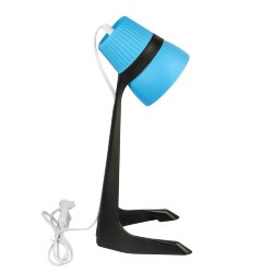 ULO-K22 D-E14-A BLACK-BLUE Светильник настольный, 40W, Цоколь E14, Механический выключатель, Черный с синим