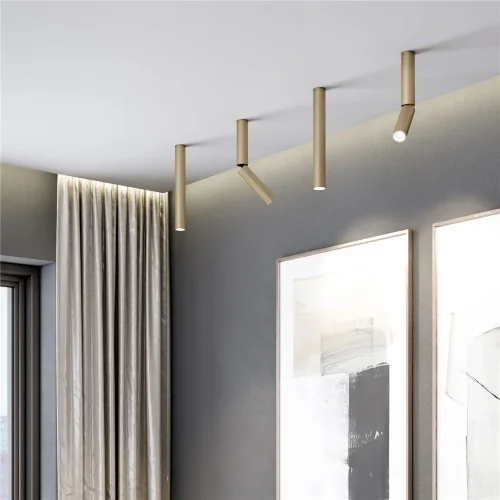 Накладной потолочный светильник с антибликовой решеткой Pika 25030/LED 6W 4200K латунь - фото 2