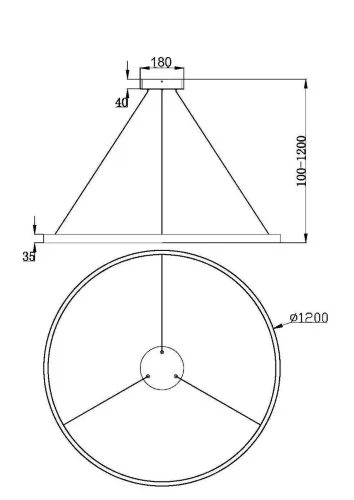 Подвесной светильник Рим / Rim 3000К 81Вт (Латунь) MOD058PL-L65BS3K - фото 4