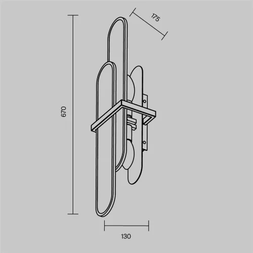 Настенный светильник (бра) Marmo E14х2 (Латунь) - фото 6