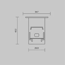 Комплект заглушек (для профиля 35x42) 2 шт., ALM-3542-B-EC 642054 (Черный) 642054