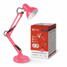 Светильник настольный под лампу на основании + струбцина СНО 15Р-E27 230В РОЗОВЫЙ IN HOME - Фото