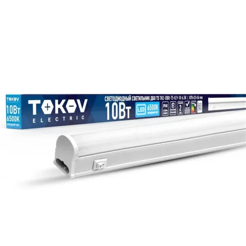 Светильник светодиодный ДБО Т5 10Вт 6.5К IP40 TOKOV ELECTRIC TKE-DBO-T5-0.9-10-6.5K - фото