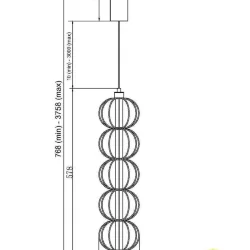 Подвесной светильник Golden Cage 3000К 17Вт (Золото)