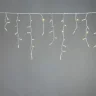 Гирлянда Бахрома 3,1 x 0,5 м Тепло-Белая 220В, 120 LED, Провод Белый Каучук 2,3мм, IP65. Фото 1.