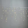 Гирлянда Бахрома 3,1 x 0,5 м Тепло-Белая 220В, 120 LED, Провод Белый Каучук 2,3мм, IP65. Фото 2.